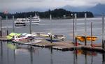 The float plane dock.