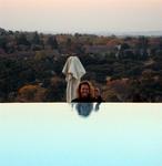 Cherie by the infinity pool.