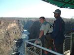 Will takes the Vic Falls plunge!  *Photo by Kristi.