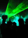 Nightclubs open and lazers light the sky.