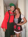 Cherie and Greg, in our German outfits.
