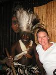 Kristi with a sangoma (a spiritual healer.)