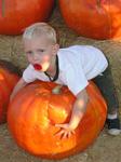 Tanner can't lift the pumpkin he wants.