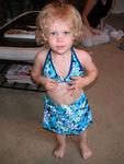 Grace is ready to go swimming!