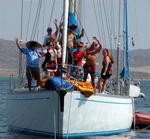 The crew of Cassiopeia, a Swan 65, prepared to celebrate Halloween in Mexico. *Photo by Al Holmes.