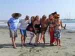 The crew of Cassiopeia on the beach at Turtle Bay.