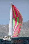 Shaka--it takes real men to sail with a pink spinnaker.