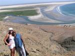 Harley (from Bodacious) and Bernadette (from Zykanthos) hike the hill (mountain?) at Santa Maria.