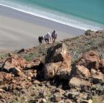 Sailors (turned hikers) on their way to the top.