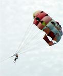 A paraglider floats by.  That must mean we've arrived in Cabo!