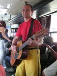 A local musican serenades us on the busride to the nearby town Sayulita.