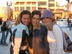 The ladies ready to ice-skate.