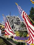 This entry was from the city of Torrance.  Lady Liberty is adorned with 17 distinct shades of different seeds and rice.