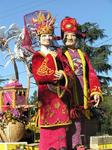 China airline hosts this float with a 21-foot tall bride and groom.