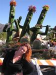 Cherie likes the three over-sized singing Saguaros.