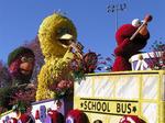 The Big Bird's float theme is: "Children Learn and Grow with Music."
