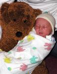 At 8 lbs 14 oz Kaden is just the right size for a bear hug!