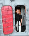 It's my first time on an aircraft carrier! *Photo by Greg.