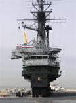 The mast aboard the USS Midway.  Can you imagine climbing that in rough seas?