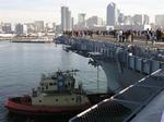 The USS Midway turns on a dime.