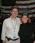 Cherie with Scott McGaugh, head of media relations for the San Diego Aircraft Carrier Museum.