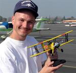 Norm with the model-airplane.


