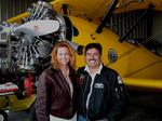 Cherie and Gabe after a great flight. *Photo by Norm


