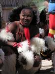 A Swazi dressed in a traditional loinskin.