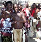 Annette dances with the Swazis.