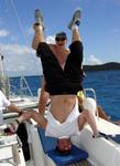 Can you do a head-stand under sail?  Luke can!