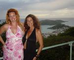 The ladies on Dolly's balcony in St. Thomas.