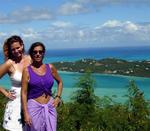 Cherie and Dolly overlooking Magen's Bay.