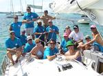 The crew of BVI YC1, a Beneteau 45f5.