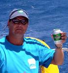 Phil quenches his thirst with the sponsor of the Heineken Regatta.
