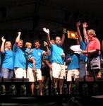 Thousands cheer as the team accepts the Columbus Cup. *Photo by Merry.