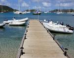 The dinghy dock at "De Loose Mongoose."