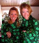 Can you believe we found two green dresses exactly alike?