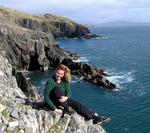 Cherie, on the rocky cliff.