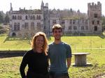 Cherie and Drew with the castle.