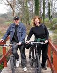 Cherie and Enrico on a bike ride.