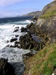 The jagged Irish coast.