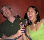 The hookah has a history of bringing couples together.  (Okay--they've been together for 10 years without the help of a hookah.)