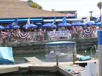 Parade fans cheered the boats along the route.