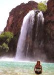 The 10-mile hike down to Havasupai Indian Reservation ends with Havasu Falls.  