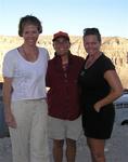 Jean, Lisa and Cherie begin the hike into the canyon at 8:00am.