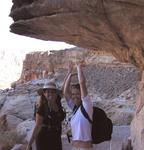 Cherie and Jean can almost touch the sky.