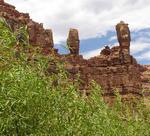 Precarious rock formations.