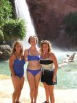 Lisa, Jean and Cherie at Havasu Falls.  You can hike the 10 miles (like we did), ride on a mule, or helicopter in.