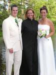 Sam and Allison with Rev. Cherie married on Aug. 19. 2004 in Mercer, Wisconsin.