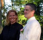 Rev. Cherie and Sam wait for the bride.